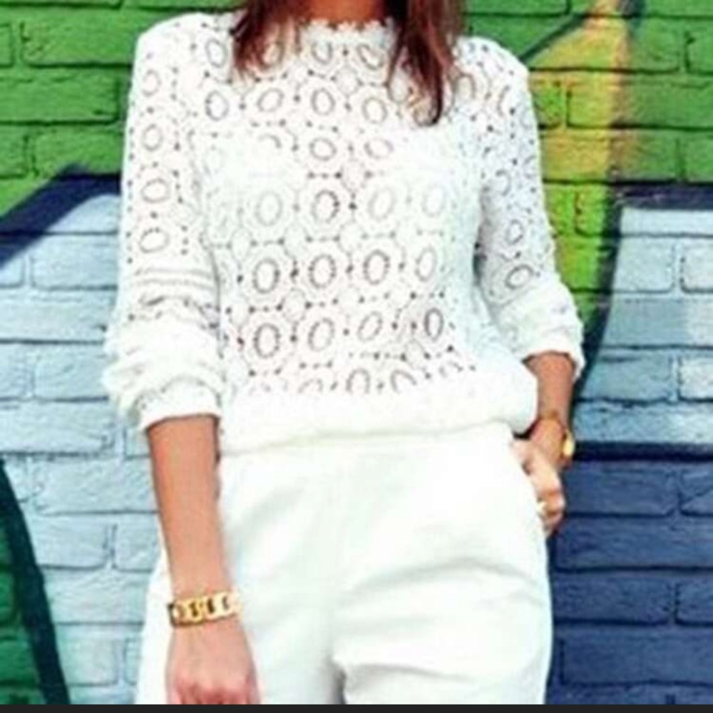 White lace Guipure top